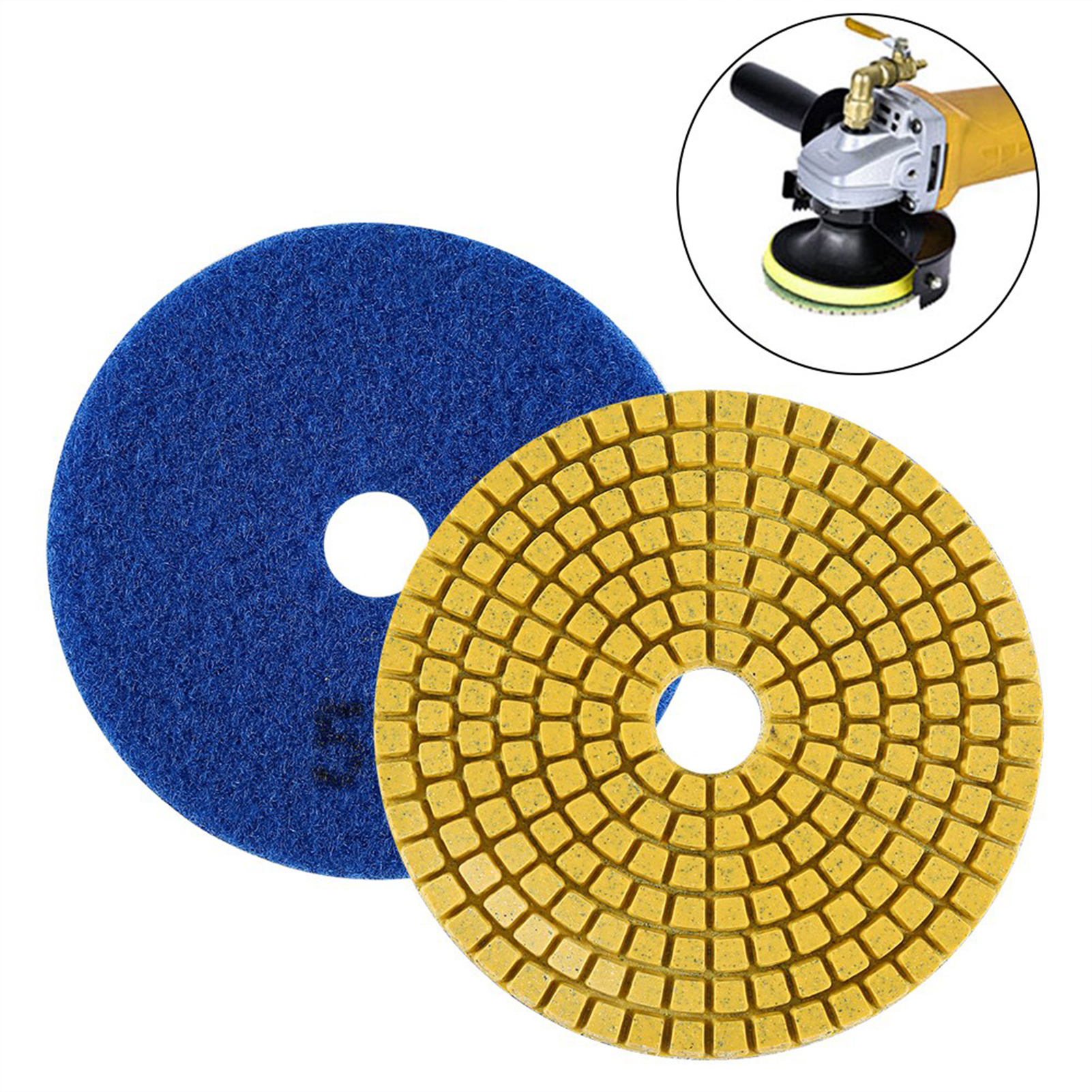 Disque De Polissage Diamanté Humide 100 Mm (4") Pour Granit, Marbre Et Pierre (granulométrie 50)