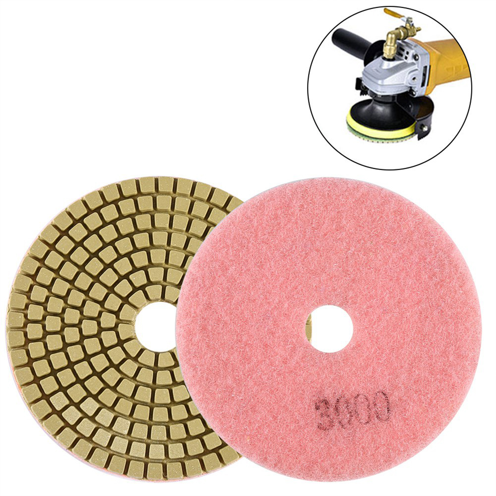 Disque De Polissage Diamanté Humide De 100 Mm (4 Pouces) Pour Granit Et Marbre (granulométrie 3000)