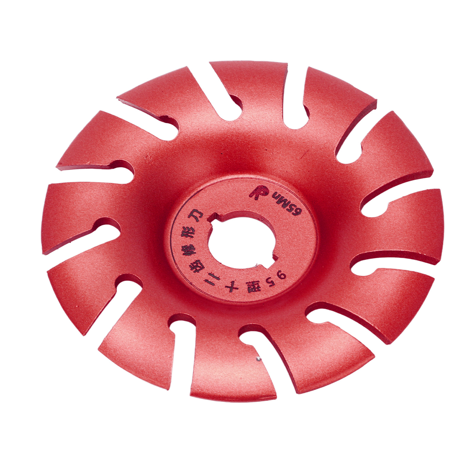 Disque À Modeler Pour Meuleuse D'Angle, 12 Dents, Acier Inoxydable, 95 Mm, Rouge, Pour Le Travail Du Bois.