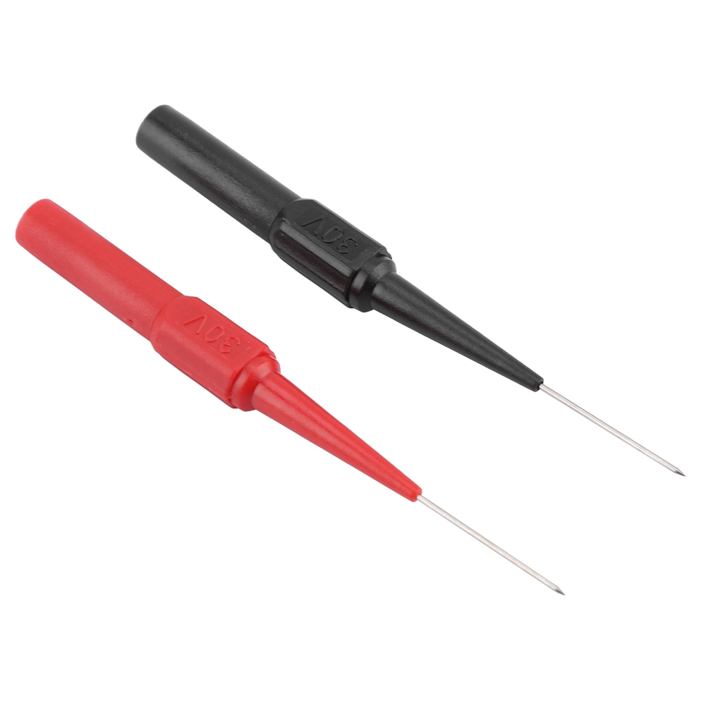 1 Paire De Sondes De Test, Aiguilles De Perçage Isolantes Pour Multimètres, Rouge Et Noir