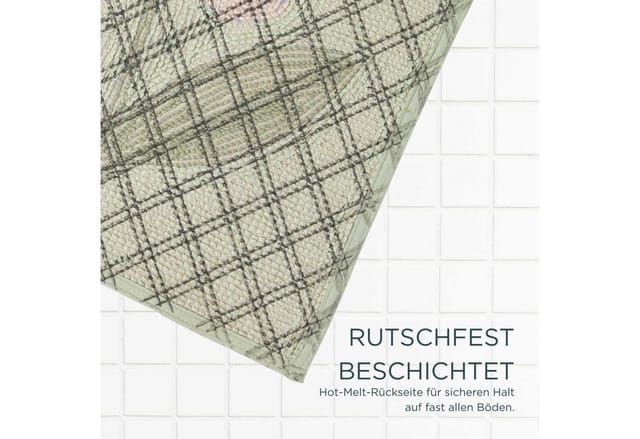 Homescapes Badematte Blumen 50 X 80 Cm – Badteppich Aus 100 % Baumwolle, Grün-rosa