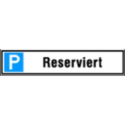 Parkplatzschild Mitarb. Aluminium geprägt