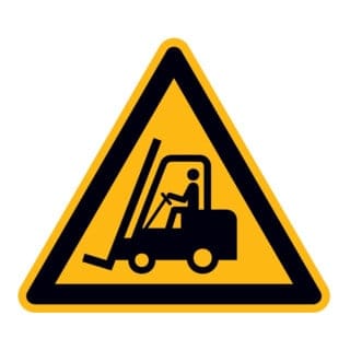 Warnschild Fol Flurförderzeuge SL200mm