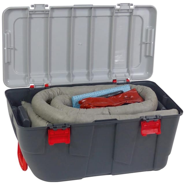 Notfallset, Koffer, Inh. grau, Aufnahme 75L PP-Bindevlies hohe A