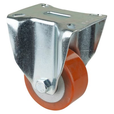 Bockrolle 80mm N110.B90 Platte,Polyure Guss,KL N110.B90.081