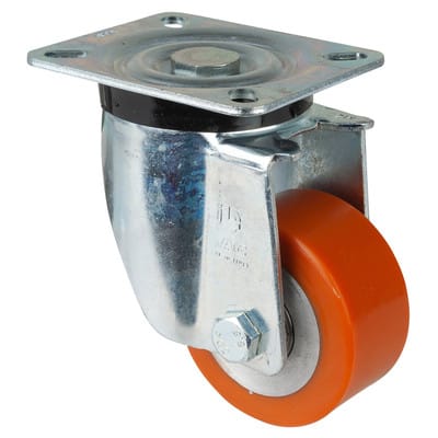 Lenkrolle 80mm N100.B90 Platte,Polyure Guss,KL N100.B90.081