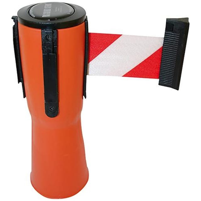 Leitkegelaufsatz rot / weiß diag.gestreift 4m