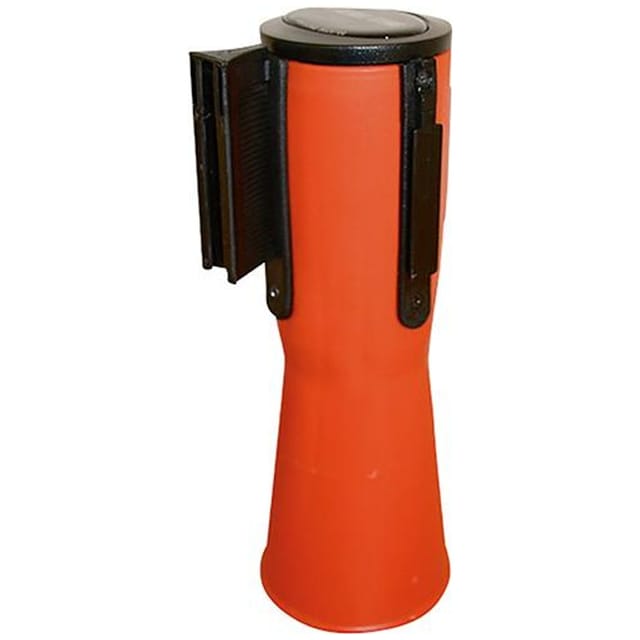 Leitkegelaufsatz gelb / schwarz diag.gestreift 4m