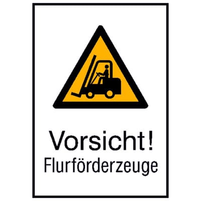 Warnschild Alu gepr Flurförderz. 520x742