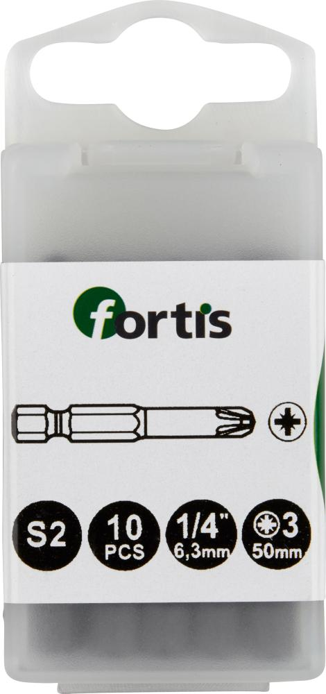 Bit 1/4" DIN3126 E6,3 PZ 3x50mm a10Stk.FORTIS