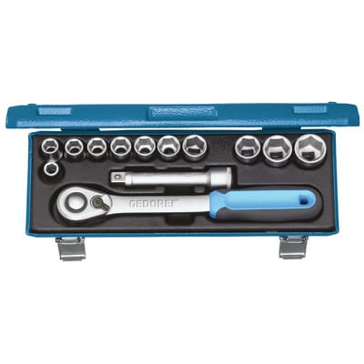 Steckschl.-Grt. 1/2" 13tlg. 19 KMU-20 Gedore