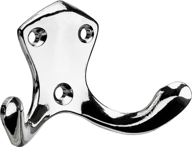 Mantelhaken, 75 x 50 x 32 mm, Zinkdruckguss vernickelt