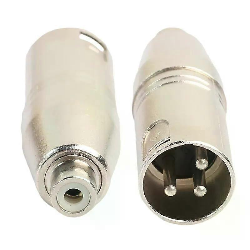 Stück Xlr 3-pin Stecker Auf Rca Buchse Audio-klinkenstecker Mit Metallgehäuse Für Mikrofon- Und Lautsprecheranschluss - Jxlgv