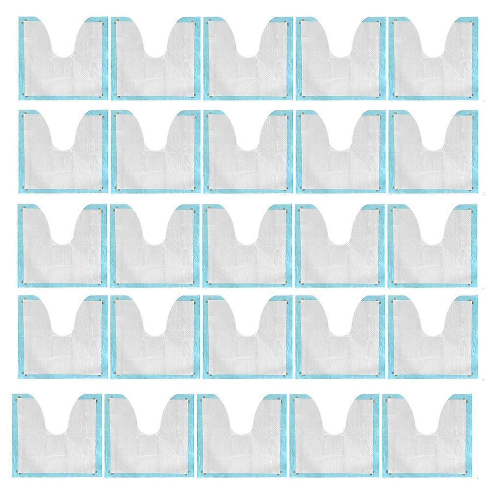 Packung Mit 25 Saugfähigen, U-förmigen Einweg-toilettenmatten, Die Den Toilettenboden Vor Urin Schützen Und Wasserdicht Sind. Ideal Für Das Töpfchentraining.
