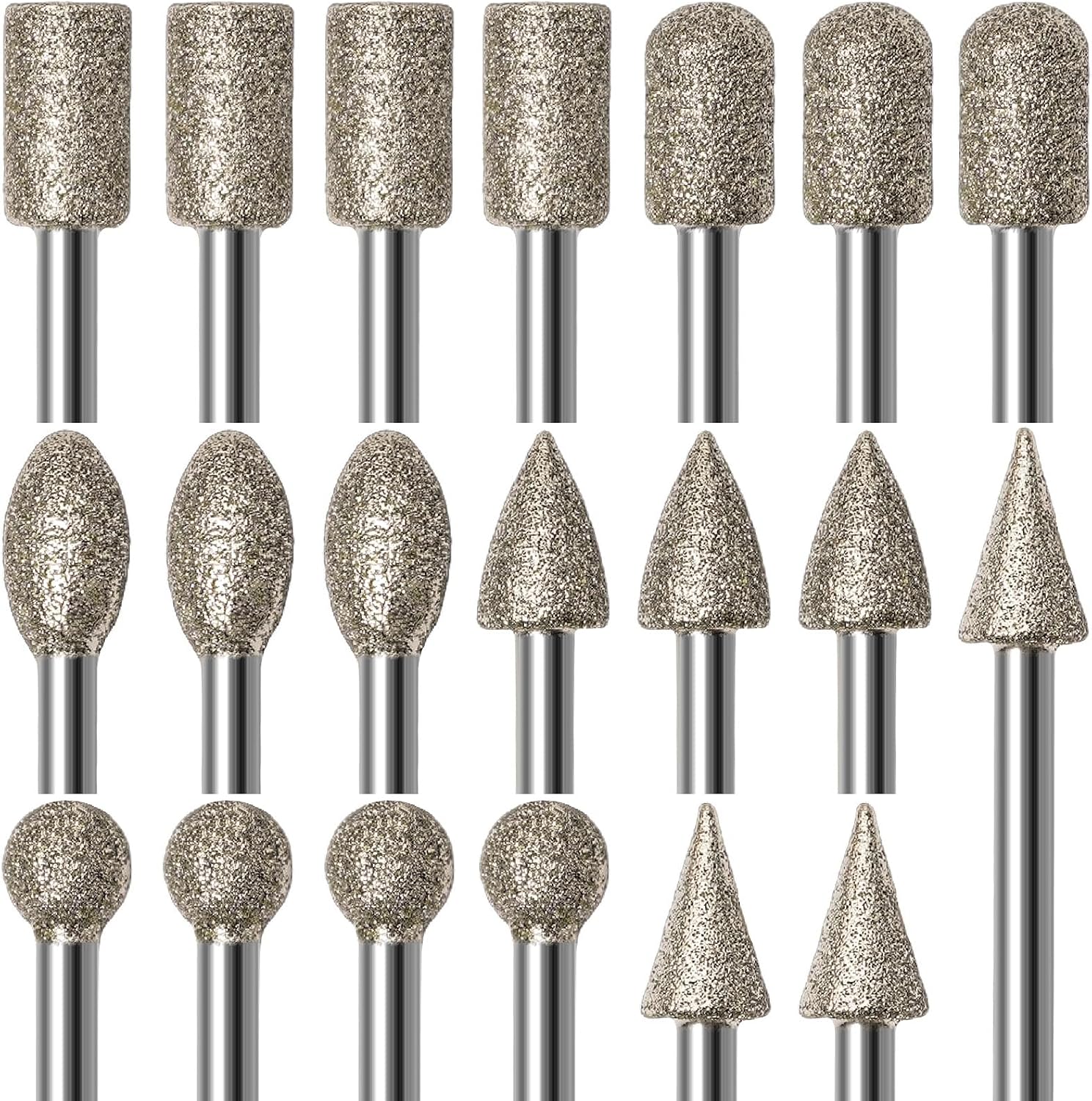 120 Körnung Diamant Fräser Set 20 Stück Diamantschleifer