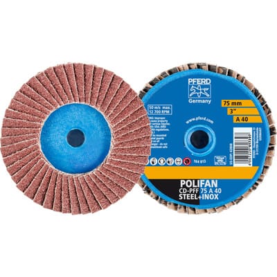 Mini-Polifan COMBIDISC 75mm K 40 Korund Pferd