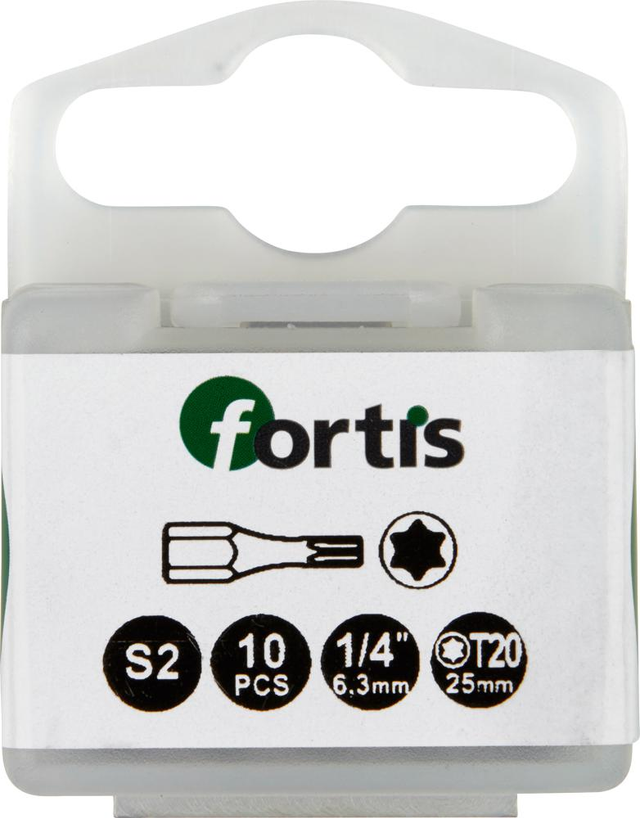 Bit-Set DIN3126C6,3 10 x T20x25mm Tors.FORTIS