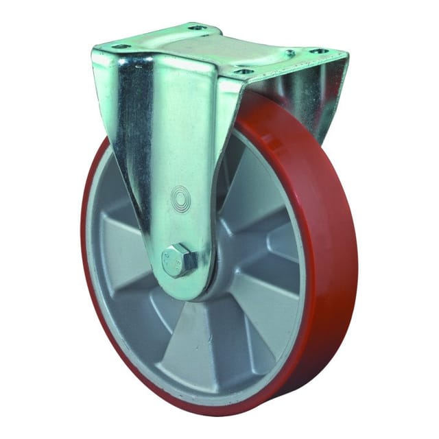 Bockrolle 200mm L610.B90 Platte,Polyure Guss,KL L610.B90.200