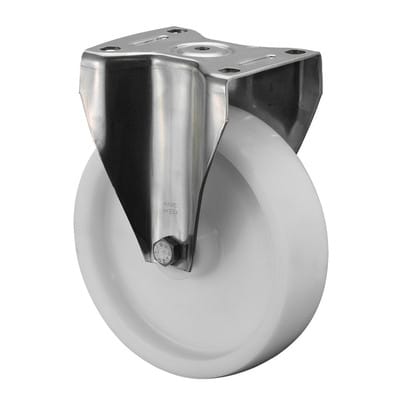 Bockrolle 200mm HS110 Platte,Kst.weiß,ER,RL HS110.B14.200