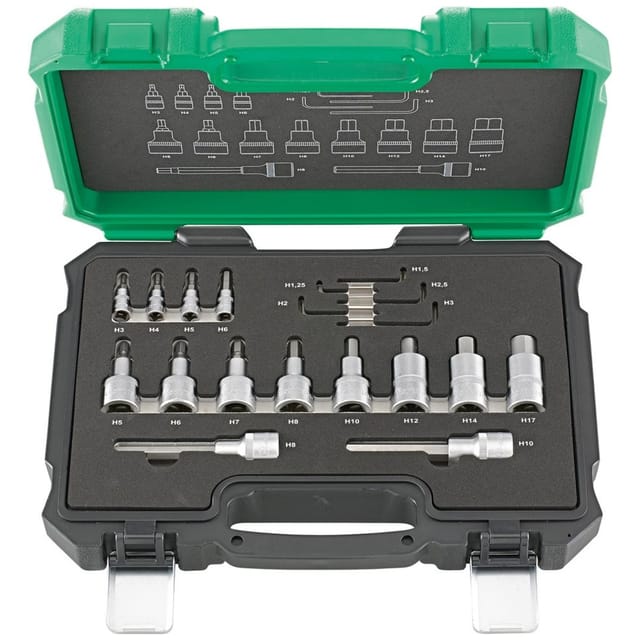 Steckschl.-Grt. 1/4"+1/2"19tlg. FORTIS