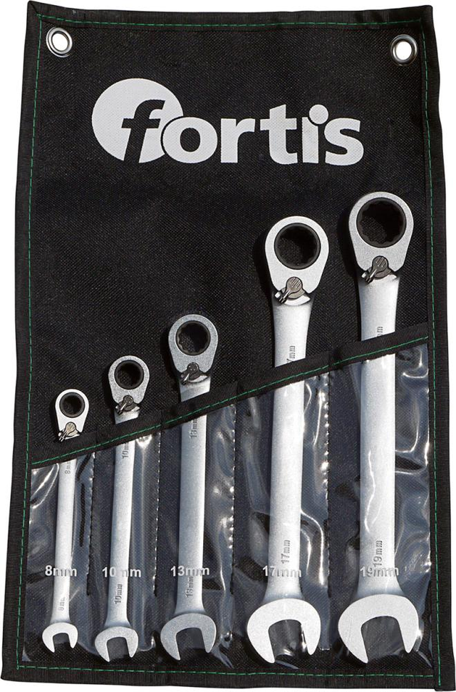 Maulschl.Satz mit Ringr. 5tlg.umsch.8-19mm FORTIS