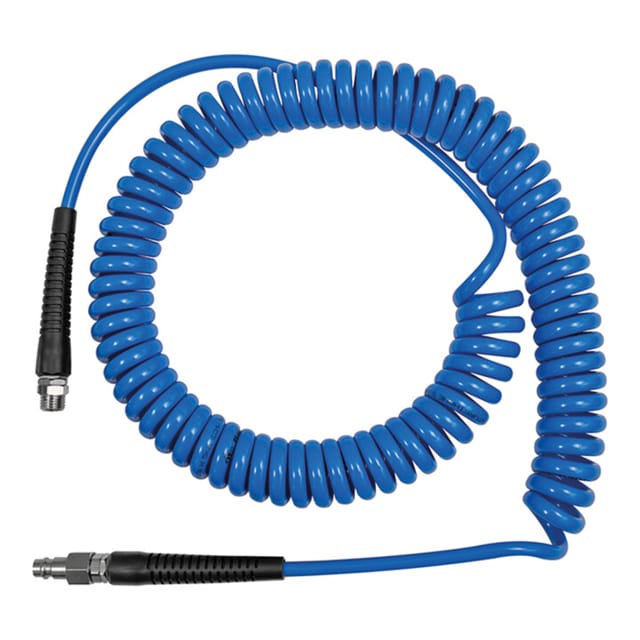 Spiralschlauch PU blau, Verschraubung+KnickschutzAG G1/4", 10x6,