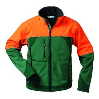 Softshell Forstjacke Sanddorn grün/orange