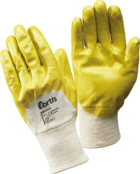 Handschuh Mechanic, Nitril, Gr. 10, gelb, FORTIS