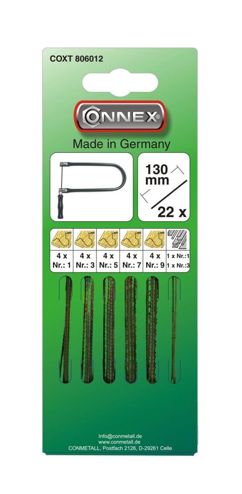 Laubsägeblätter Taifun für Holz oder Metall