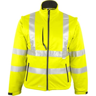 Warnjacke,Softshell, Gr. L, neongelb