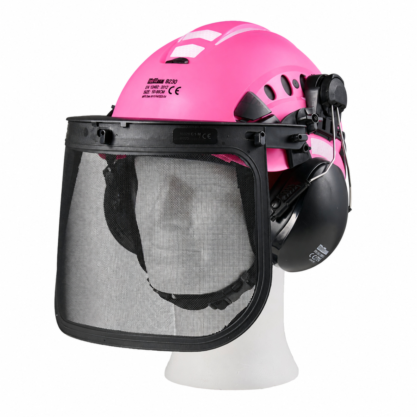 Forsthelm Forstschutzhelm Mit Visier Und Gehörschutz Schutzhelm Pink