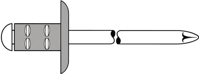 Mehrbereichs-Blindniet Alu/Stahl Großkopf 4x10mm GESIPA