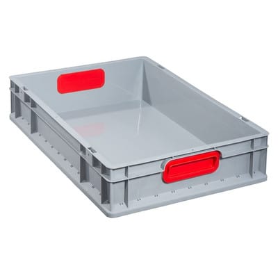 EuroBox 612,600x400x120mmGriffe geschl.,grau/rot