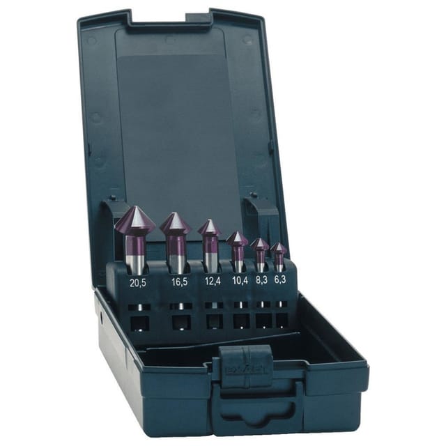 Kegelsenker-Set Advanced TIALN Form C CBN geschliffen 90Grad 6,3