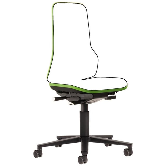 Stuhl NEON grün synchro mit Rollen