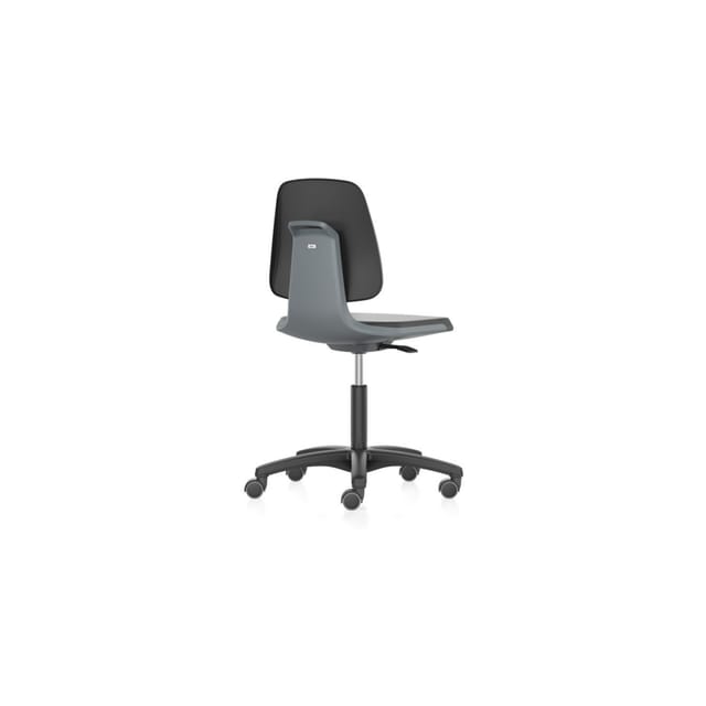 Stuhl Labsit 2 anthrazit Kst.-Leder,m.Rollen