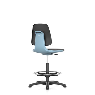 Stuhl Labsit 3 blau Integr.Schaum,m.Fußring