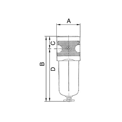 Filter multifix mit Polycarbonatbehälter 16bar BG1 G1/4" RIEGLER