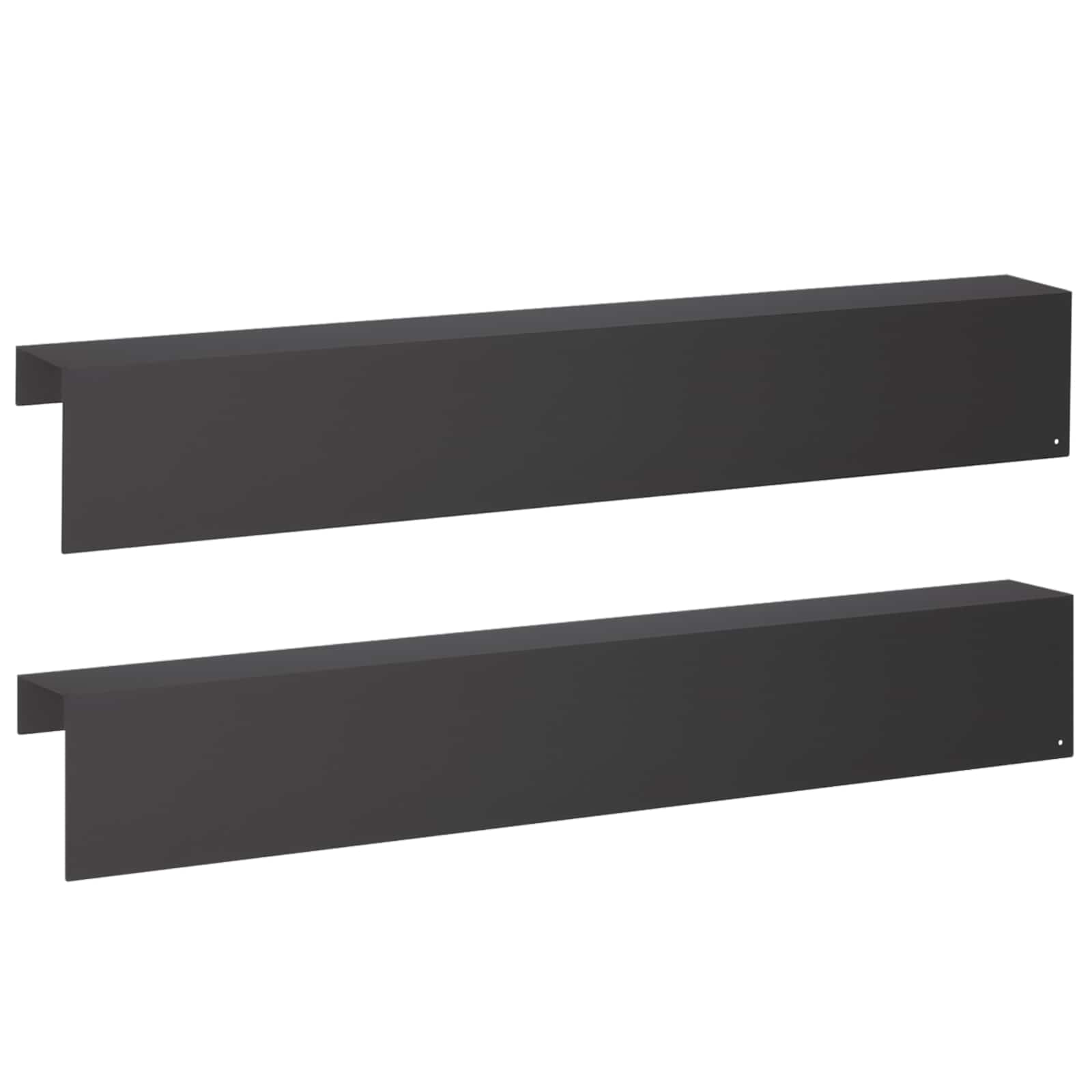Garten-abdeckprofil 2 Stk. 100 X 10 X 15 Cm Stahl Schwarz Vidaxl
