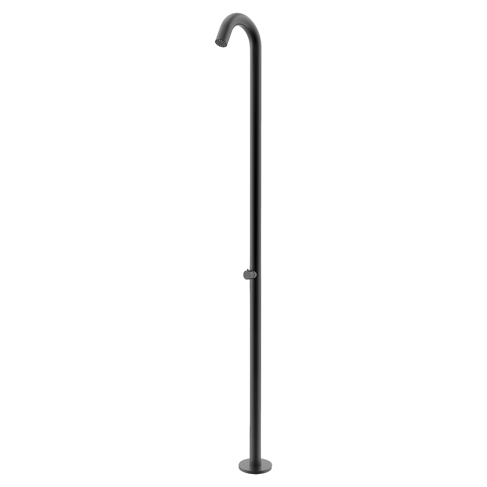Ducha Piscina Acero Inoxidable Negro Mate Qp Hydros Black S1001b