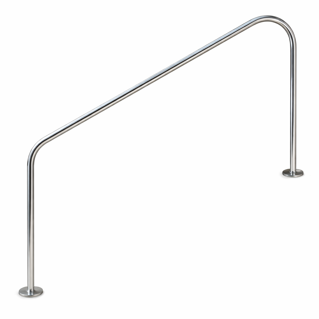 Pasamanos Piscina 2 Curvas Acero Inoxidable Aisi 316 Pletina Soldada 520181cf