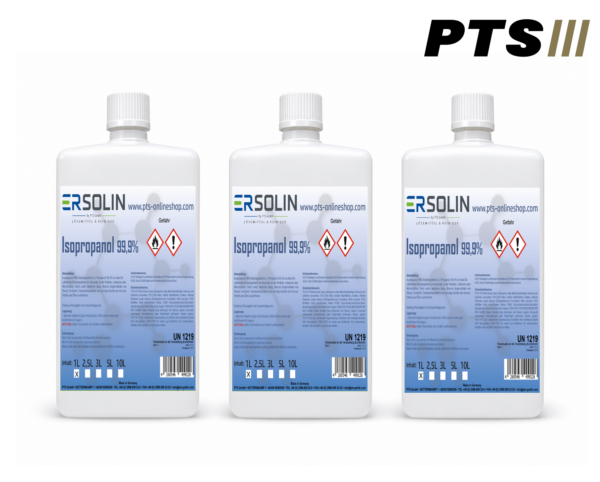 Isopropanol 99,9% 3x1 Liter Ipa Entfetter Reiniger