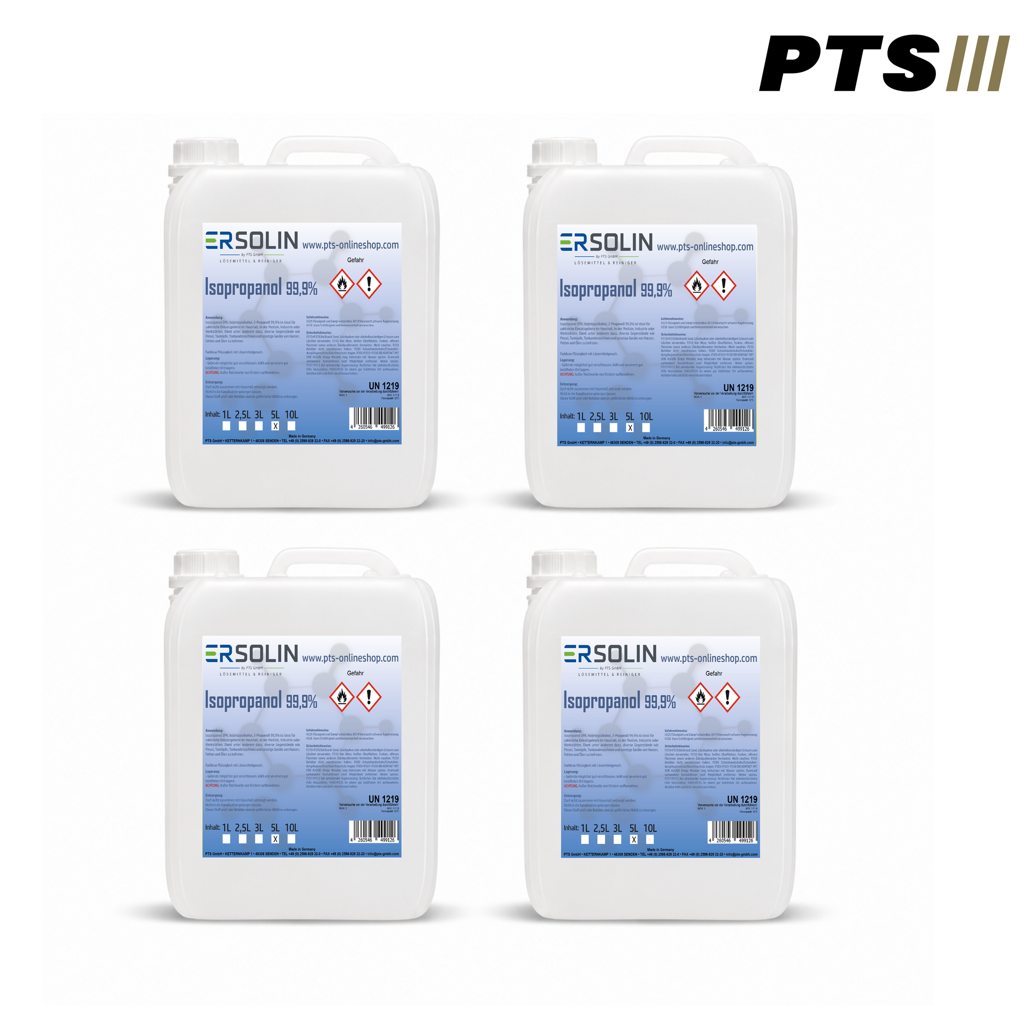 Isopropanol 99,9% 4x5 Liter Ipa Entfetter Reiniger