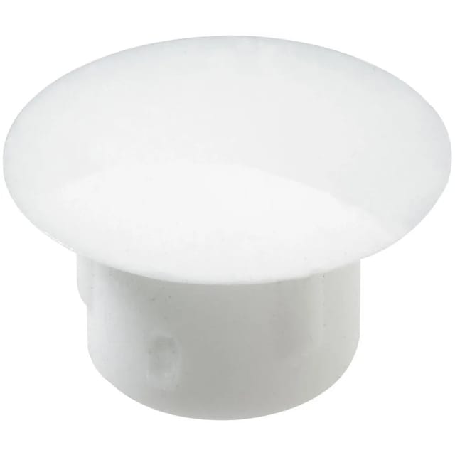 Abdeckkappen zum Eindrücken, Ø 8 / 13 mm, Kunststoff, weiß