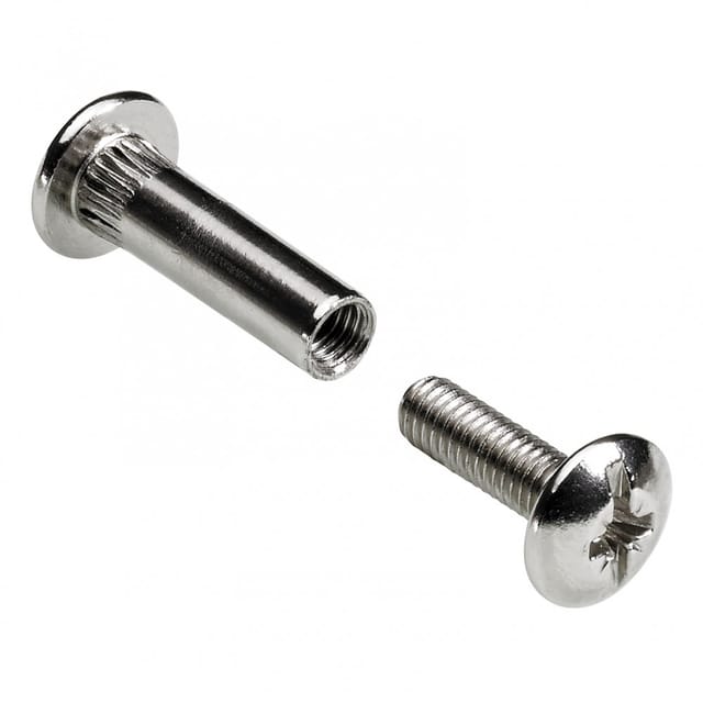 Verbindungsschraube mit Hülse, M6 30-42 mm, Stahl, vernickelt