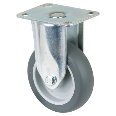 Bockrolle 100 mm,C110 Platte,Gummirad,GL C110.A80.100