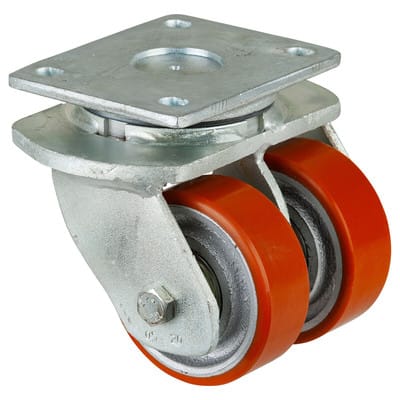 Dopp-Lenkr.100mm S100.C10Platte,Polyure Guss,KL S100.C10.100