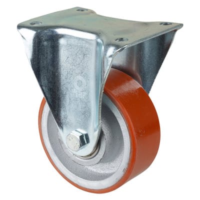 Bockrolle 125mm N110.C10 Platte,Polyure Guss,KL N110.C10.129