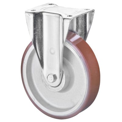 Bockrolle 200mm N110.C10 Platte,Polyure Guss,KL N110.C10.203