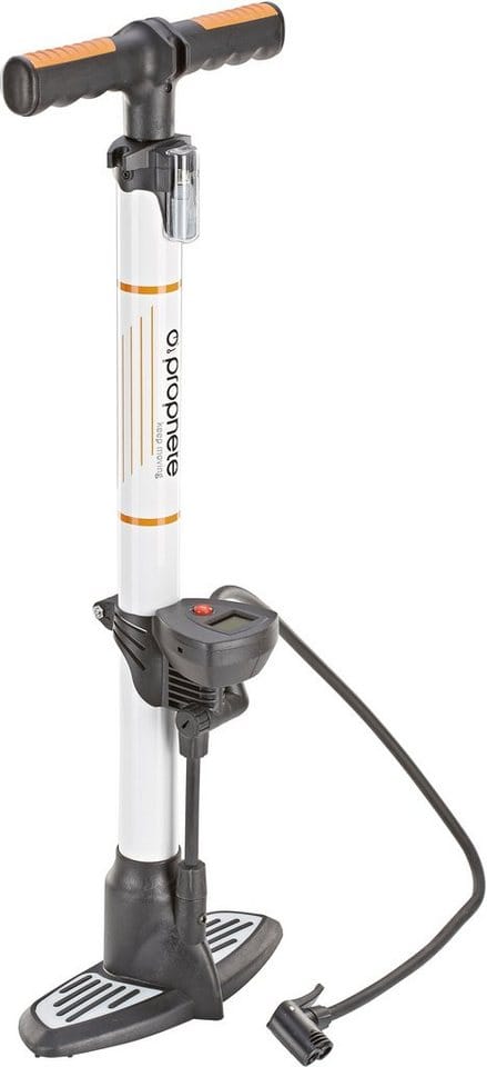 REX Bike Hochleistungs-Alu-Stand-Luftpumpe mit Digitalmanometer